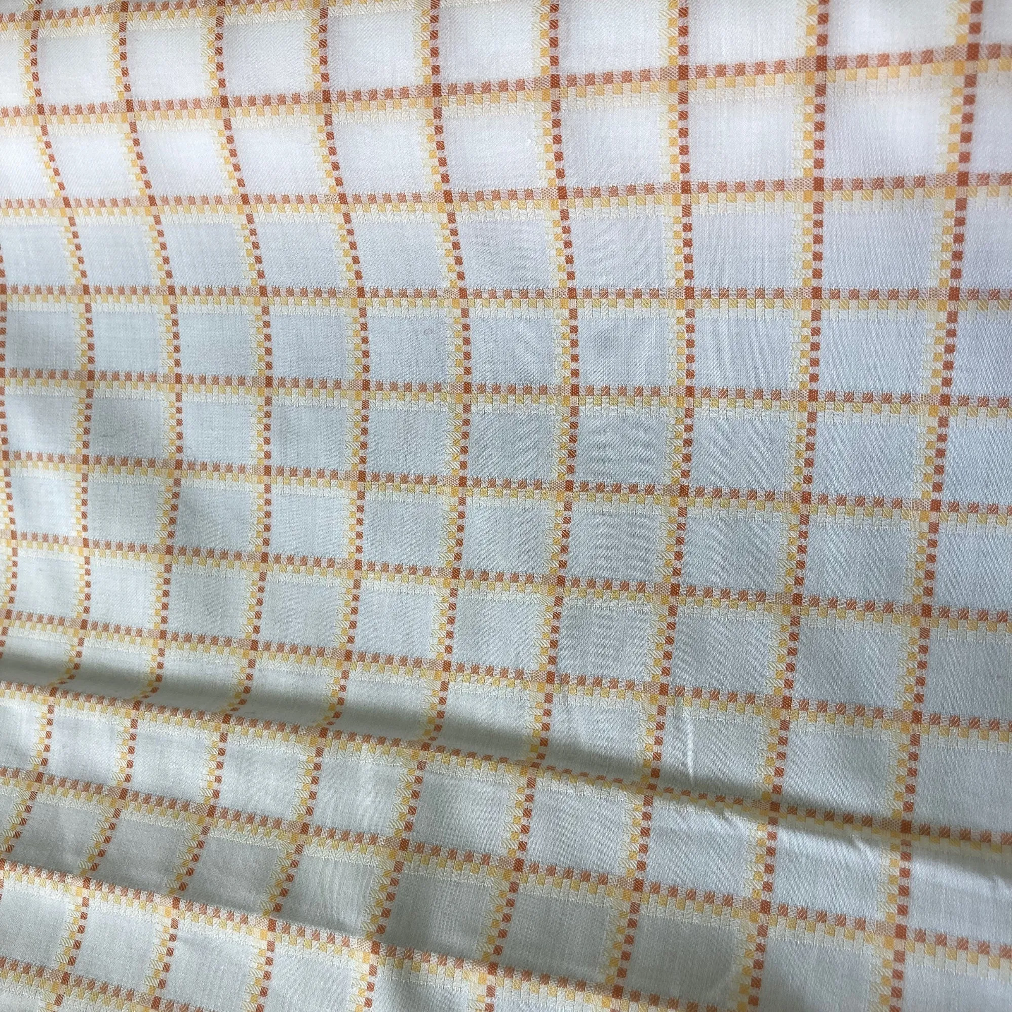 Orange Cotton Check