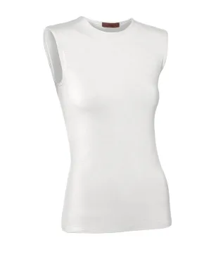 PB&J Ladies Cotton Sleeveless Shell - White