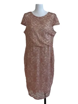 Peach Embroidered Dress