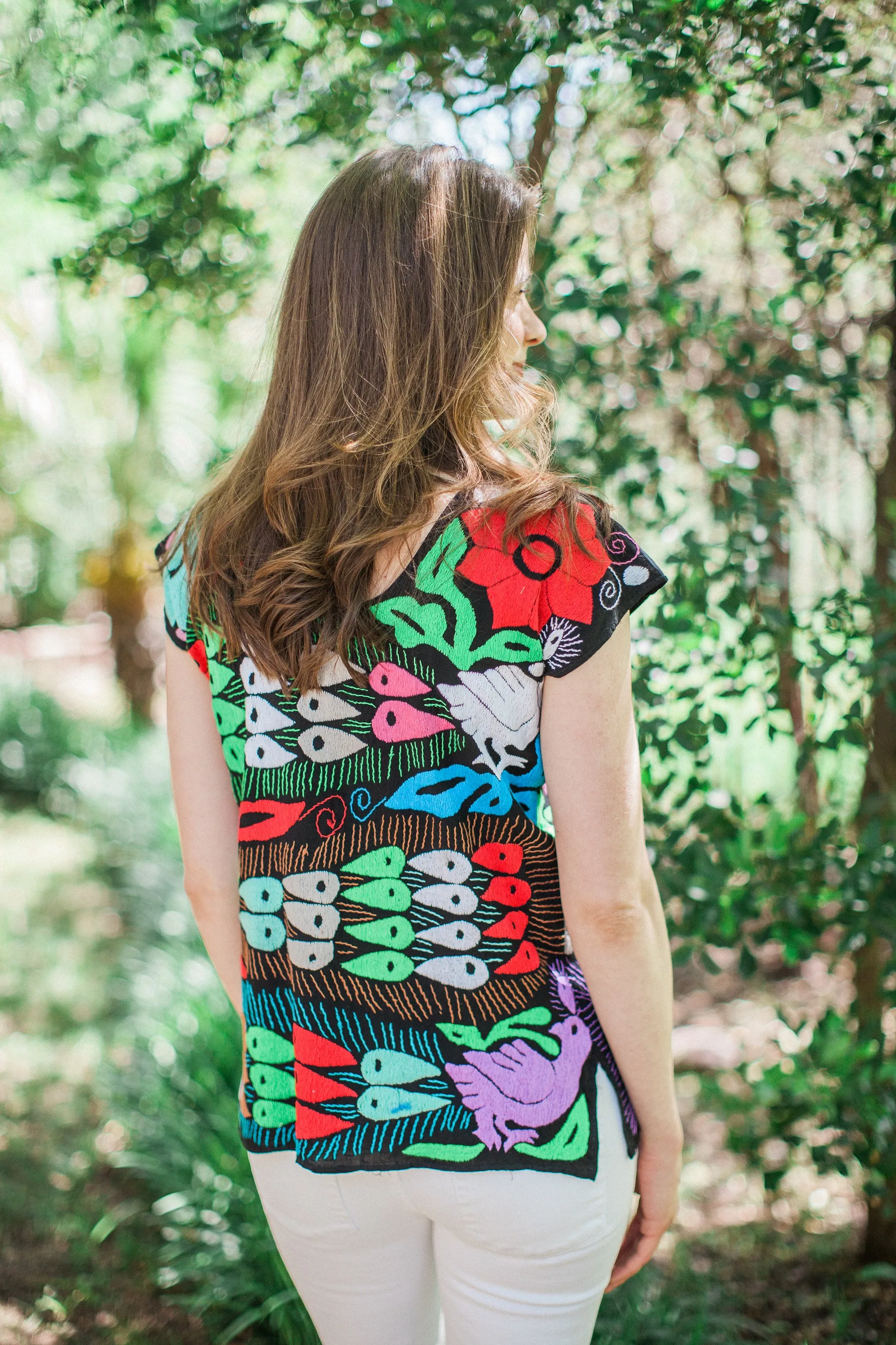 Peacock Blusa de Otomi