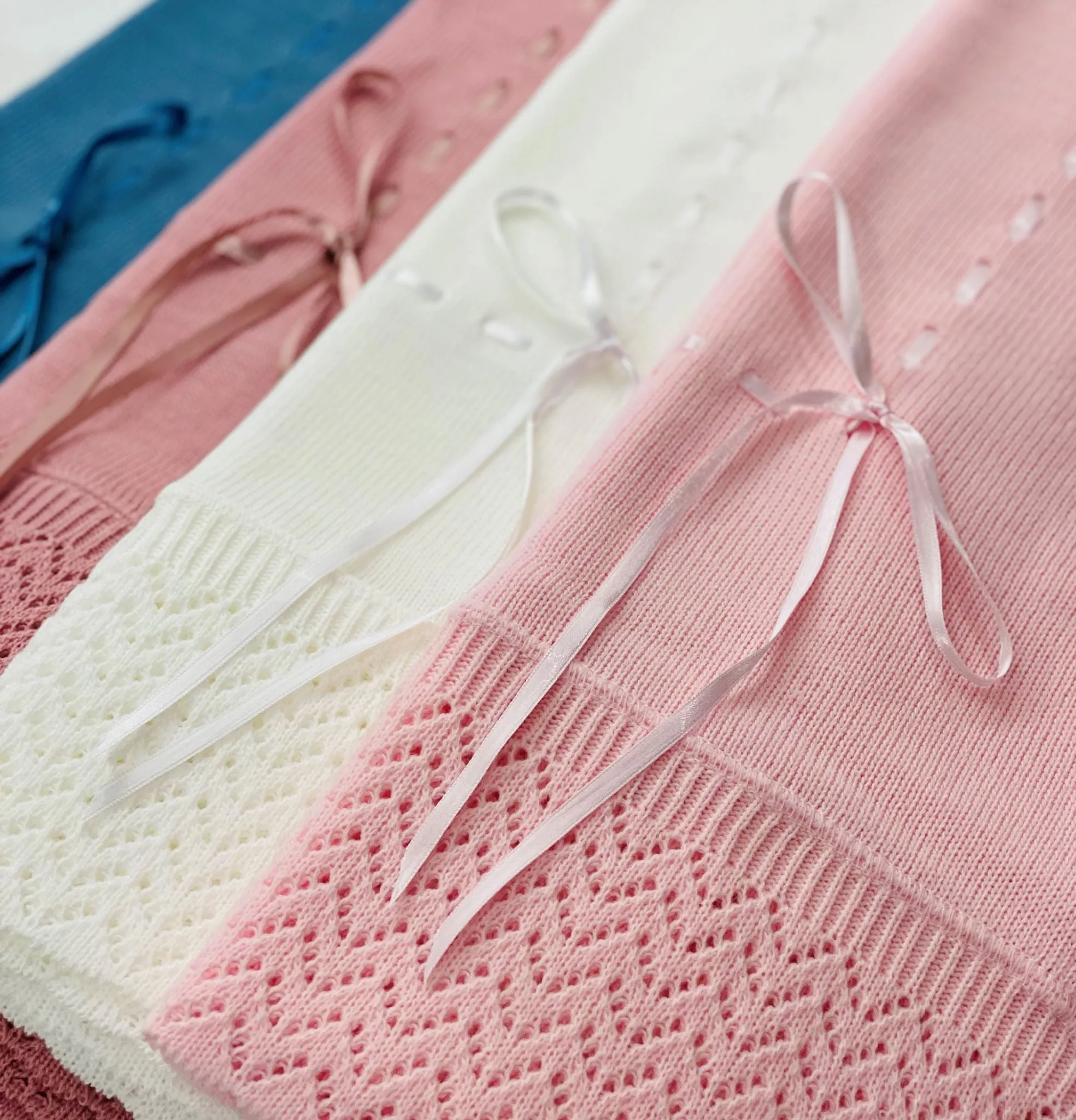Perfect Little Thing Baby's First Shawl With Ribbon - White