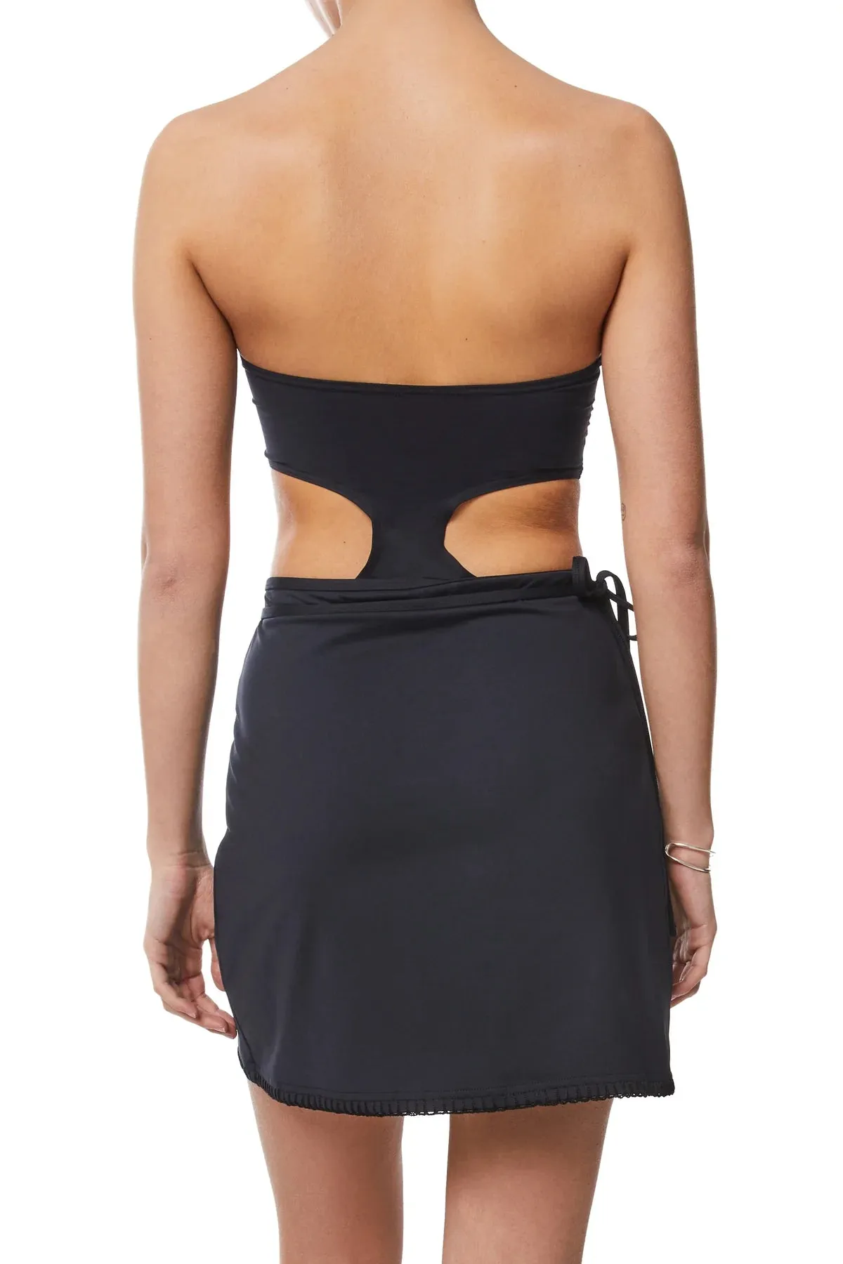 Petal Wrap Skirt - Black