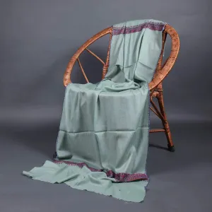 Pistachio Base Sozni Embroidered Stole