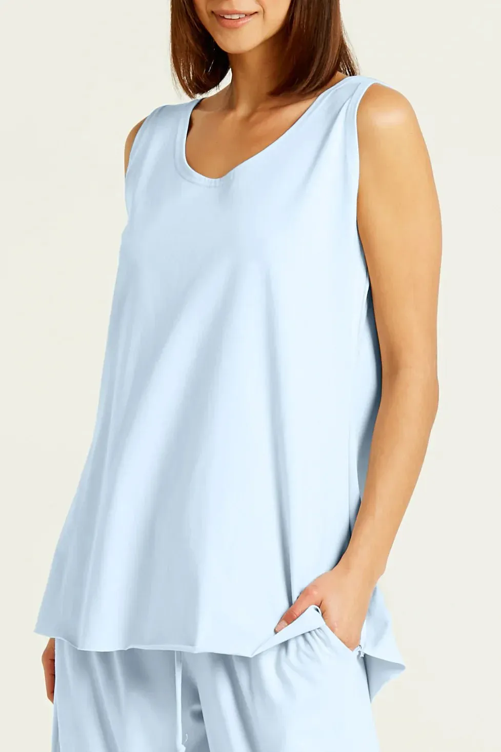 PLANET BY LAUREN G SHIRTAIL TANK