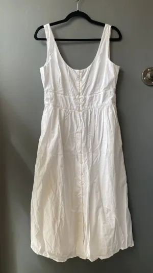 Poplin Full Skirt Midi Dress