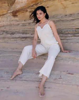 Powder White Cotton Camisole