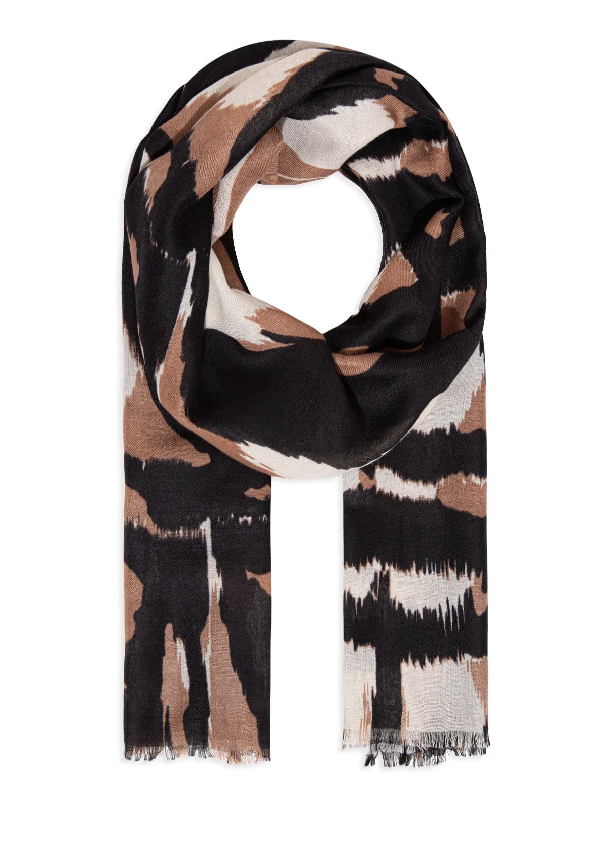 Printed Black Shawl