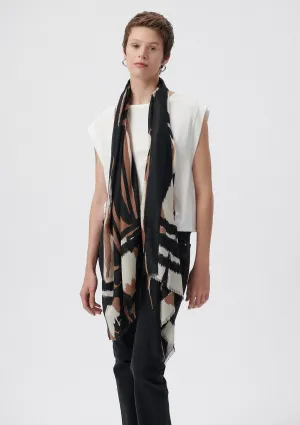 Printed Black Shawl