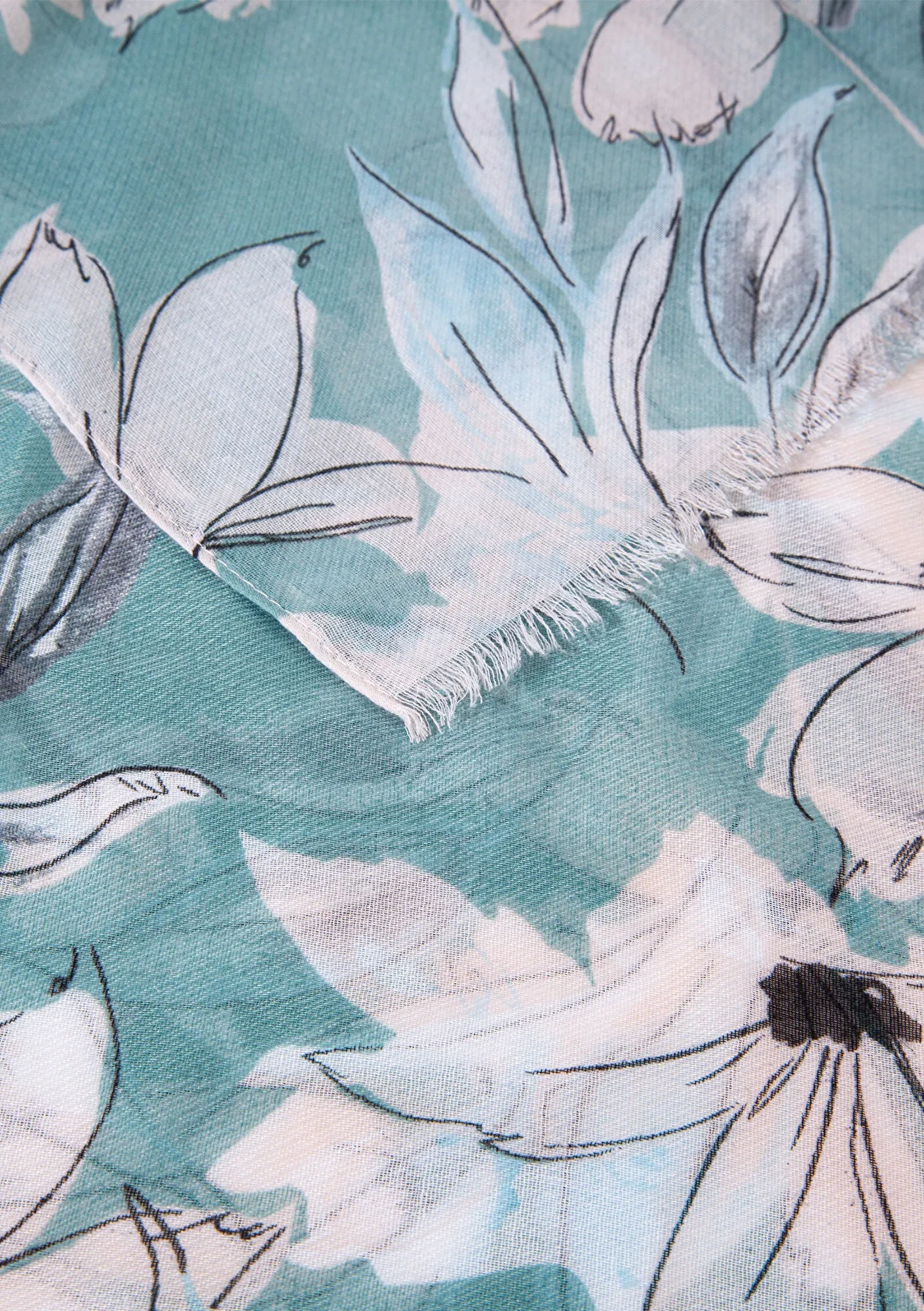 Printed Blue Shawl