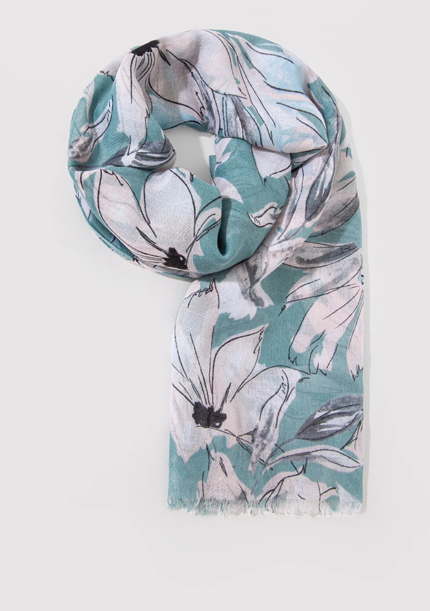 Printed Blue Shawl