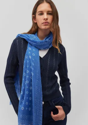 Printed Blue Shawl
