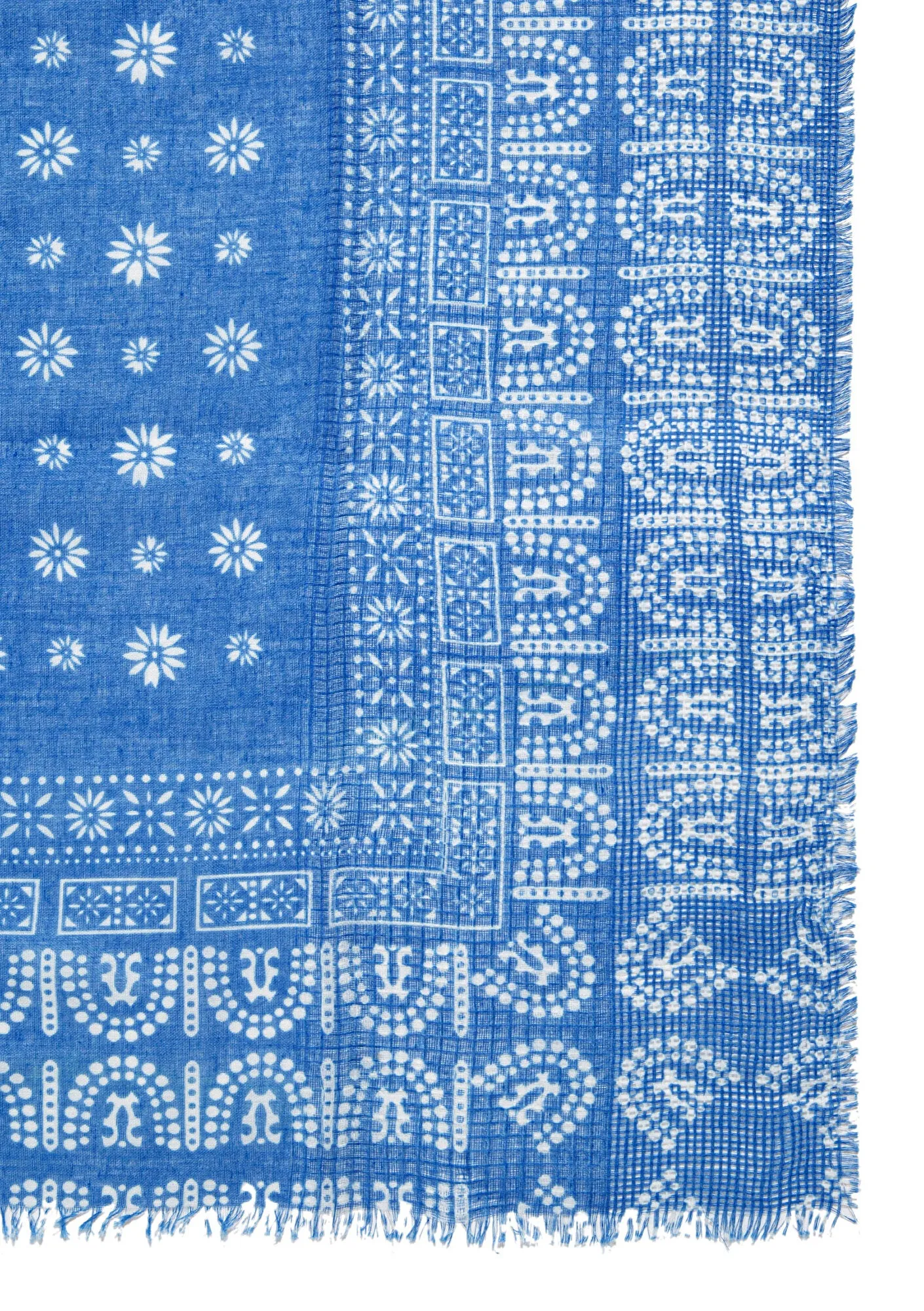 Printed Blue Shawl