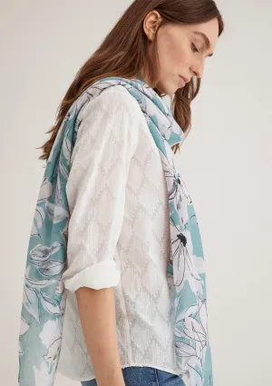 Printed Blue Shawl