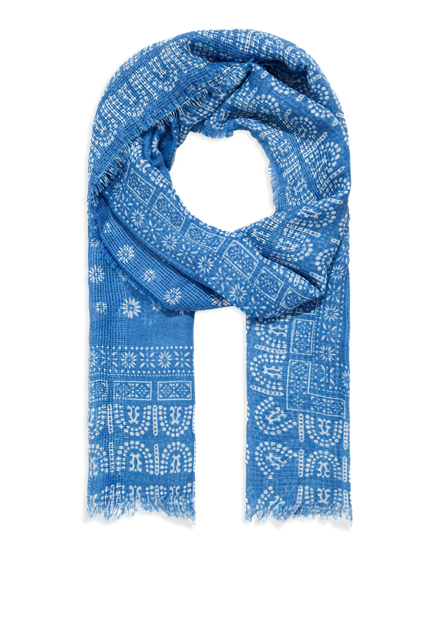 Printed Blue Shawl