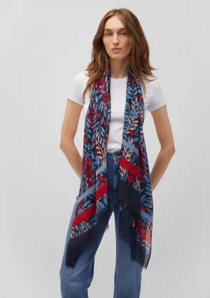 Printed Blue Shawl