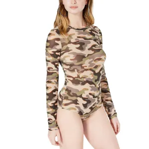 Printed Mesh Camouflage Bodysuit
