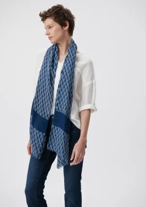 Printed Navy Shawl