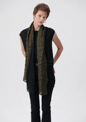Printed Navy Shawl