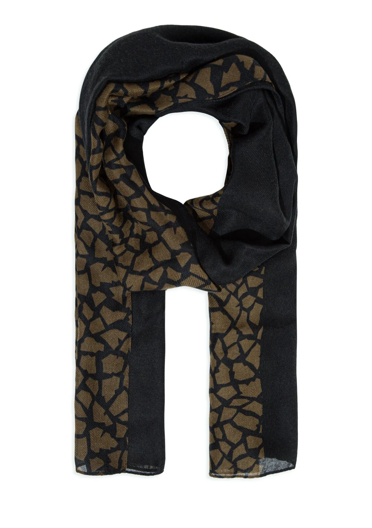 Printed Navy Shawl