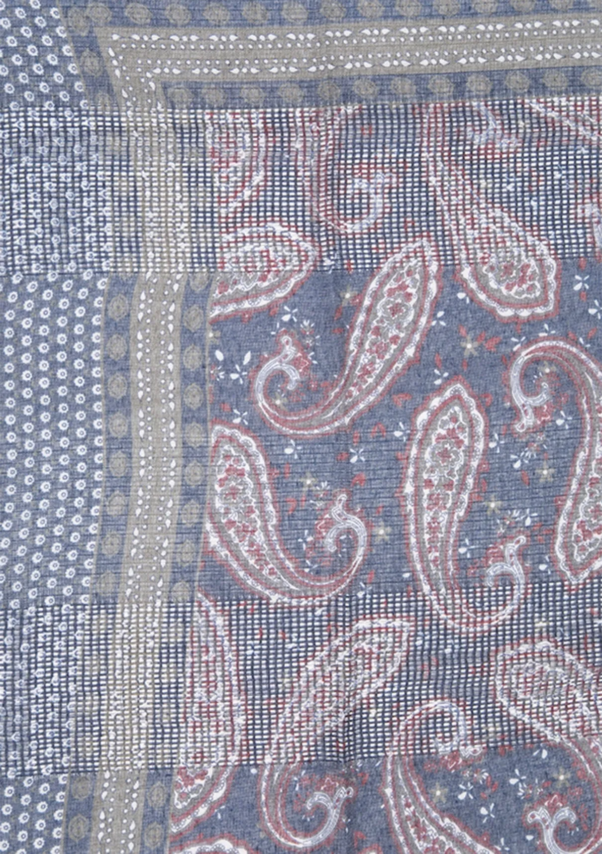 Printed Navy Shawl