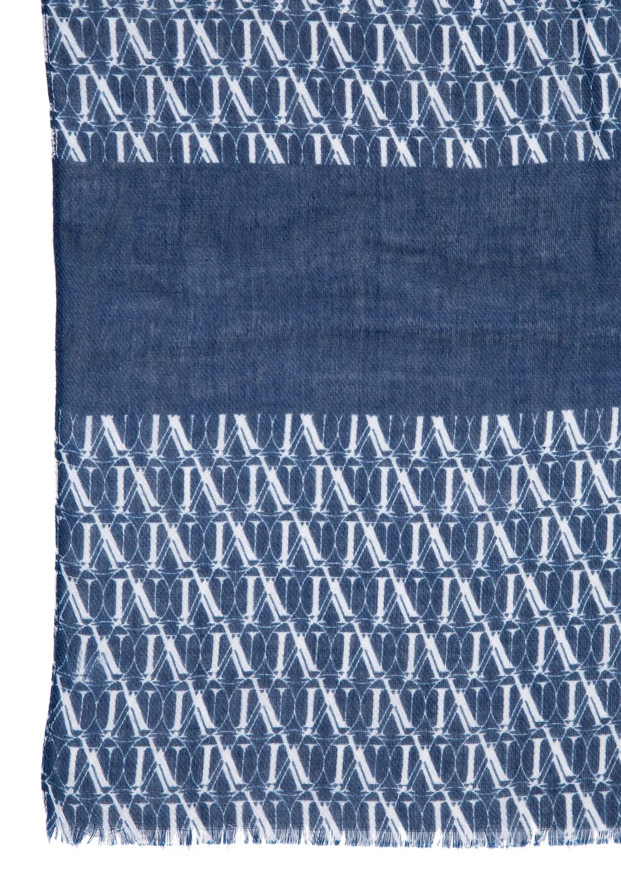 Printed Navy Shawl