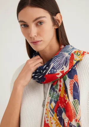Printed Orange Shawl