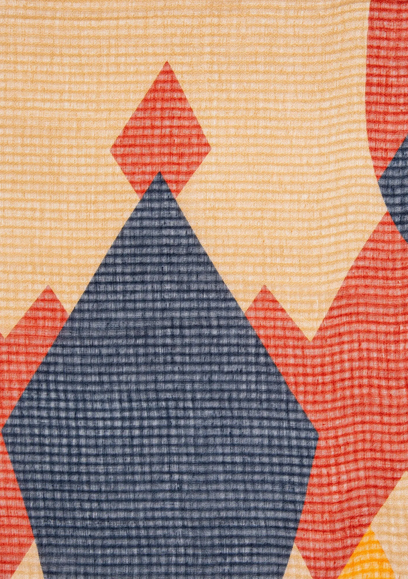 Printed Orange Shawl