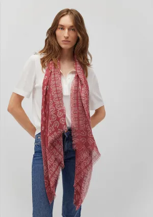 Printed Red Shawl