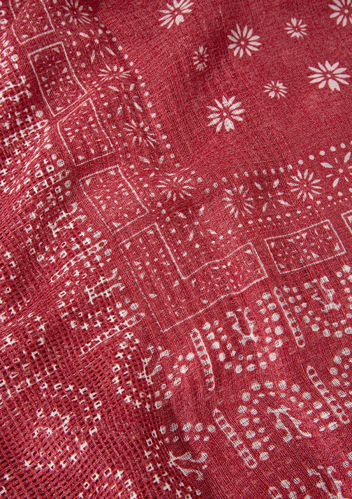 Printed Red Shawl