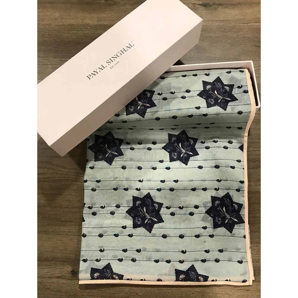PS Accessories by Payal Singhal Payal Singhal Grey Printed Scarf