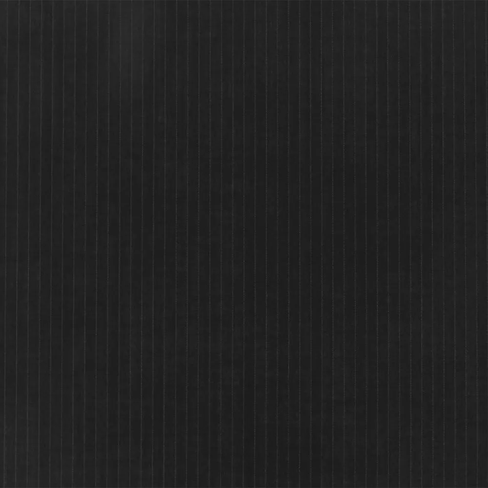 Pure Black-White Stripe-Wool Cotton Woven Shirting Fabric
