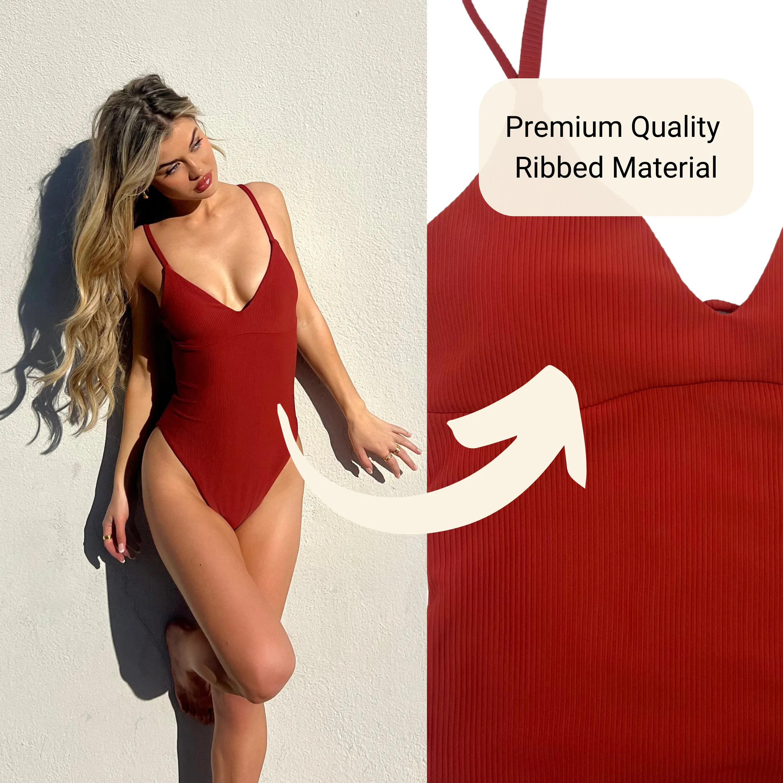 Push-Up & Tummy Control One Piece (Ribbed)