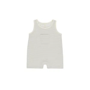 Quincy Mae Sleeveless One-Piece - Sky Micro Stripe