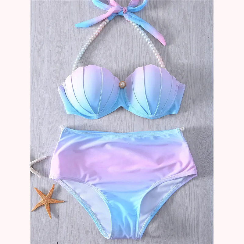 "PASTEL SEA SHELL" BIKINI SET SWIMSUIT Y061910