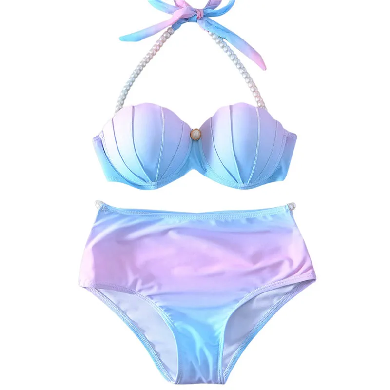 "PASTEL SEA SHELL" BIKINI SET SWIMSUIT Y061910