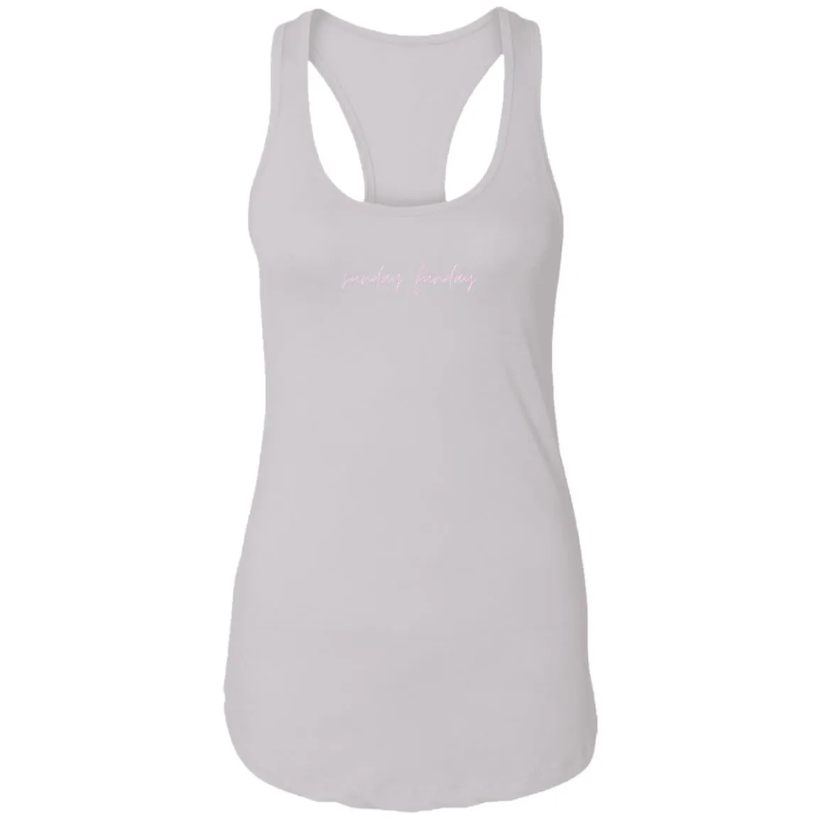 "Sunday Funday- PINK" Ladies Ideal Racerback Tank