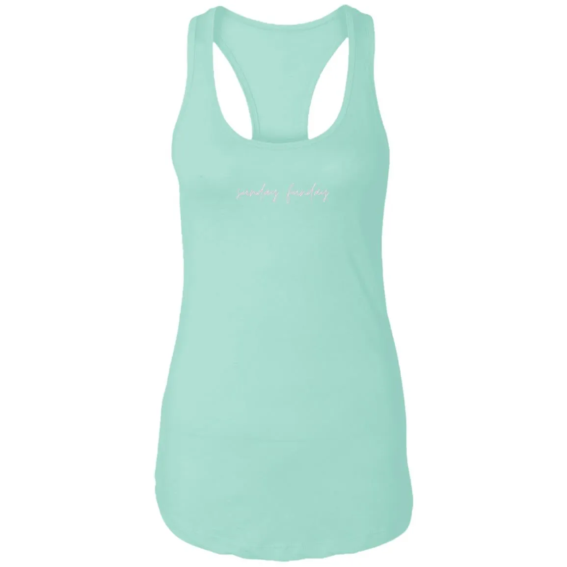 "Sunday Funday- PINK" Ladies Ideal Racerback Tank