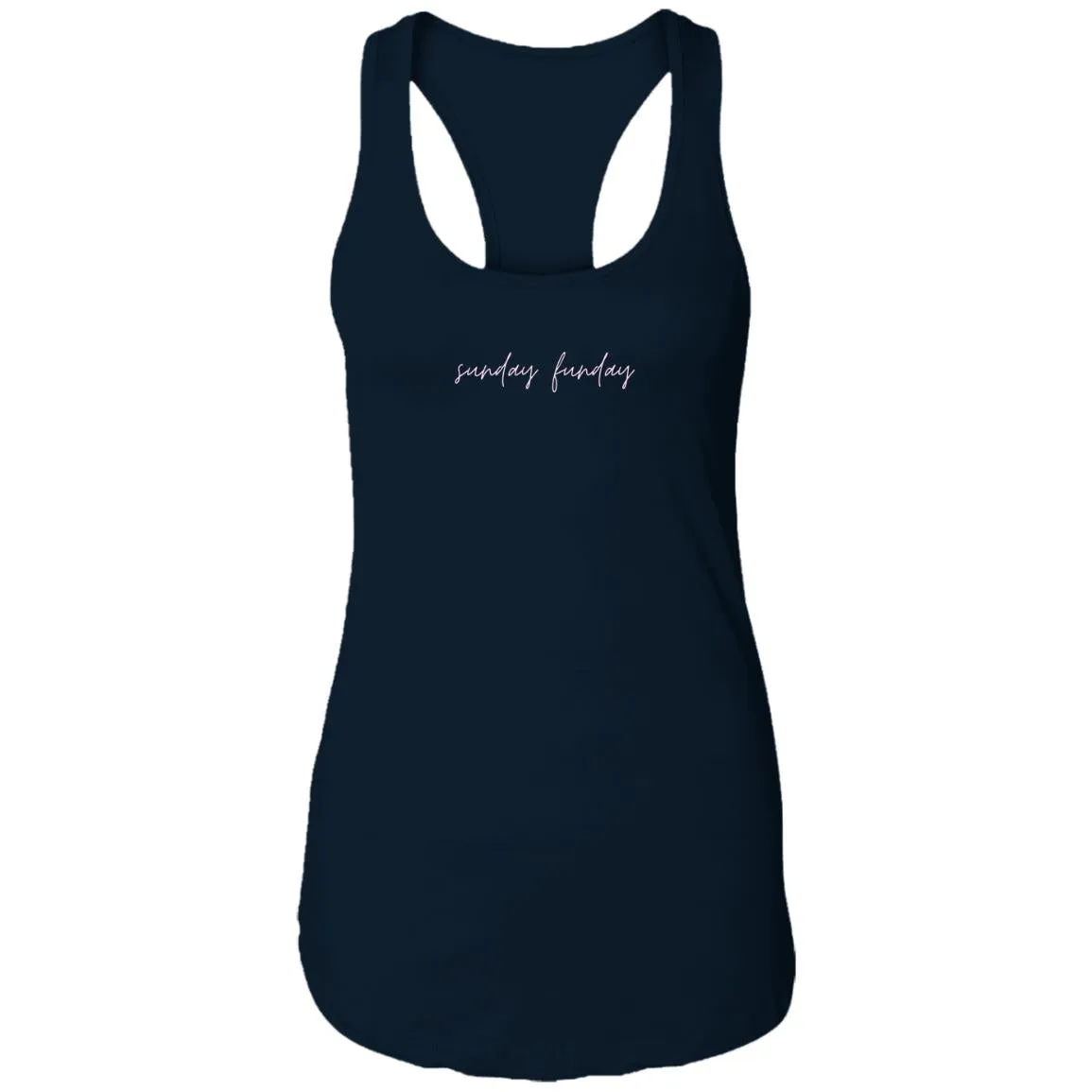 "Sunday Funday- PINK" Ladies Ideal Racerback Tank