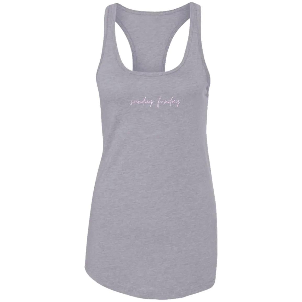 "Sunday Funday- PINK" Ladies Ideal Racerback Tank