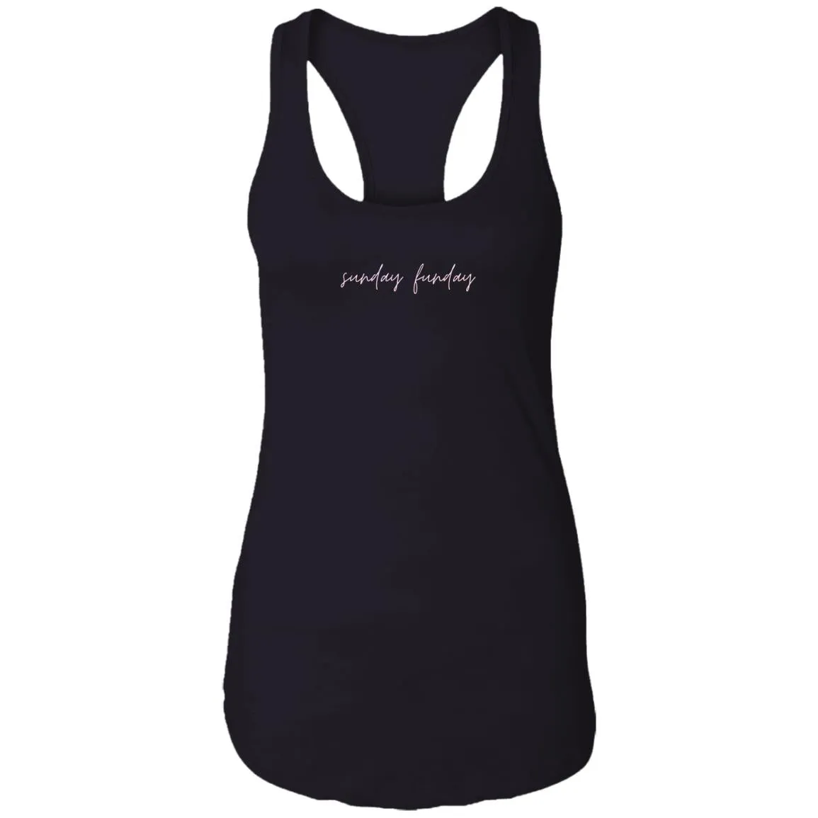 "Sunday Funday- PINK" Ladies Ideal Racerback Tank