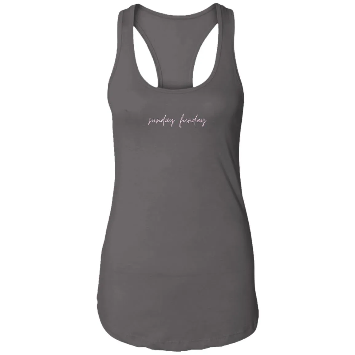 "Sunday Funday- PINK" Ladies Ideal Racerback Tank