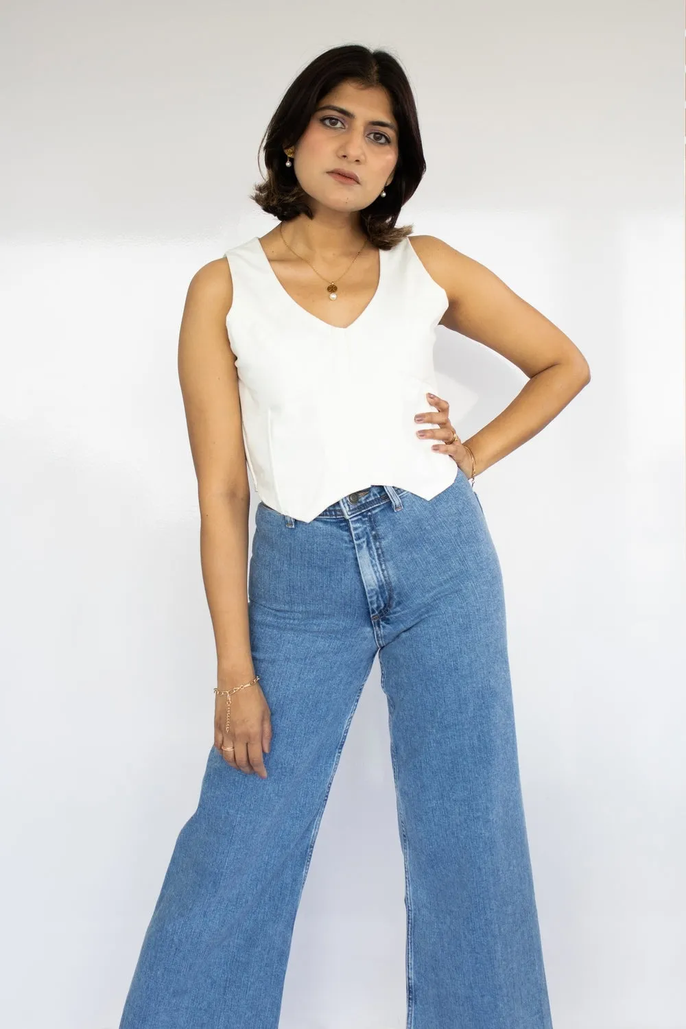 Radost White Corset Top
