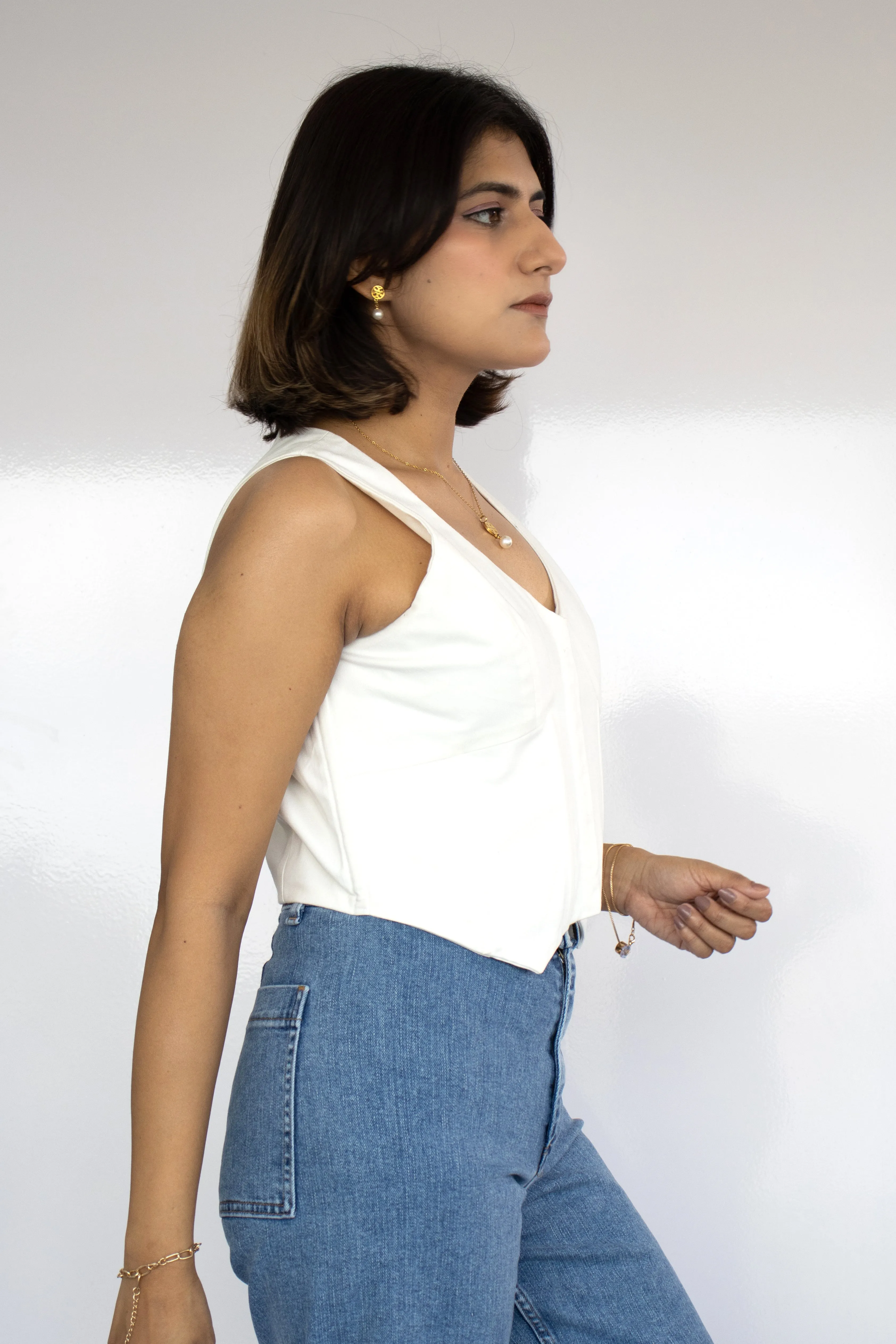 Radost White Corset Top