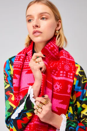 Ralph scarf in Raspberry knit