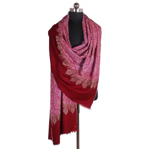 Red base Full Jamawar Cashmere pashmina Shawl