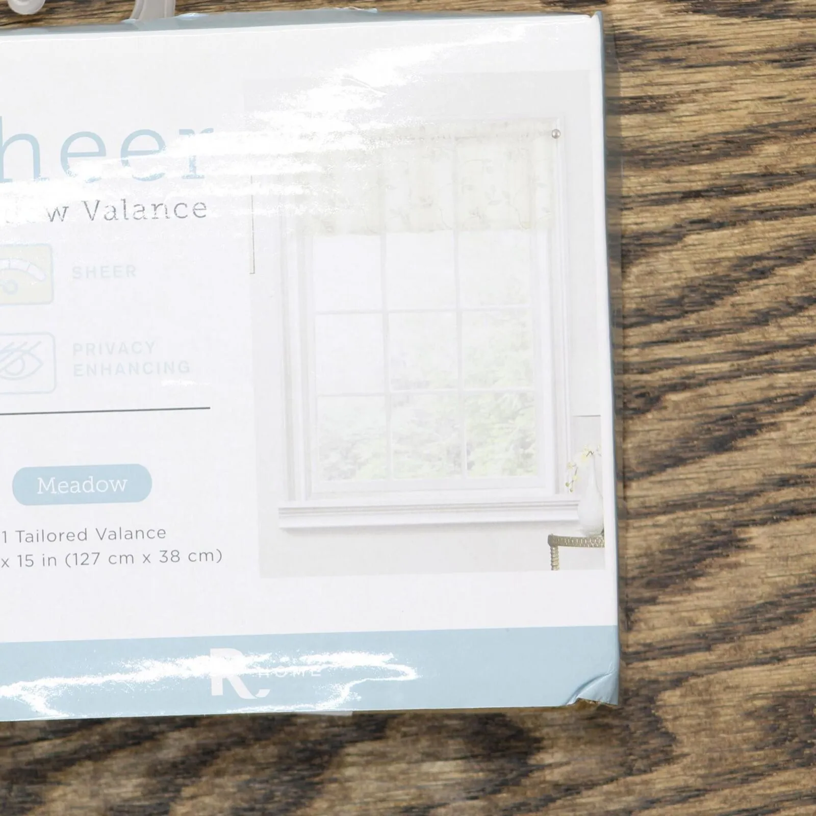 Regal Home  Embroidered Rod Pocket Tailored Valance Ivory Off White 50" x 15"