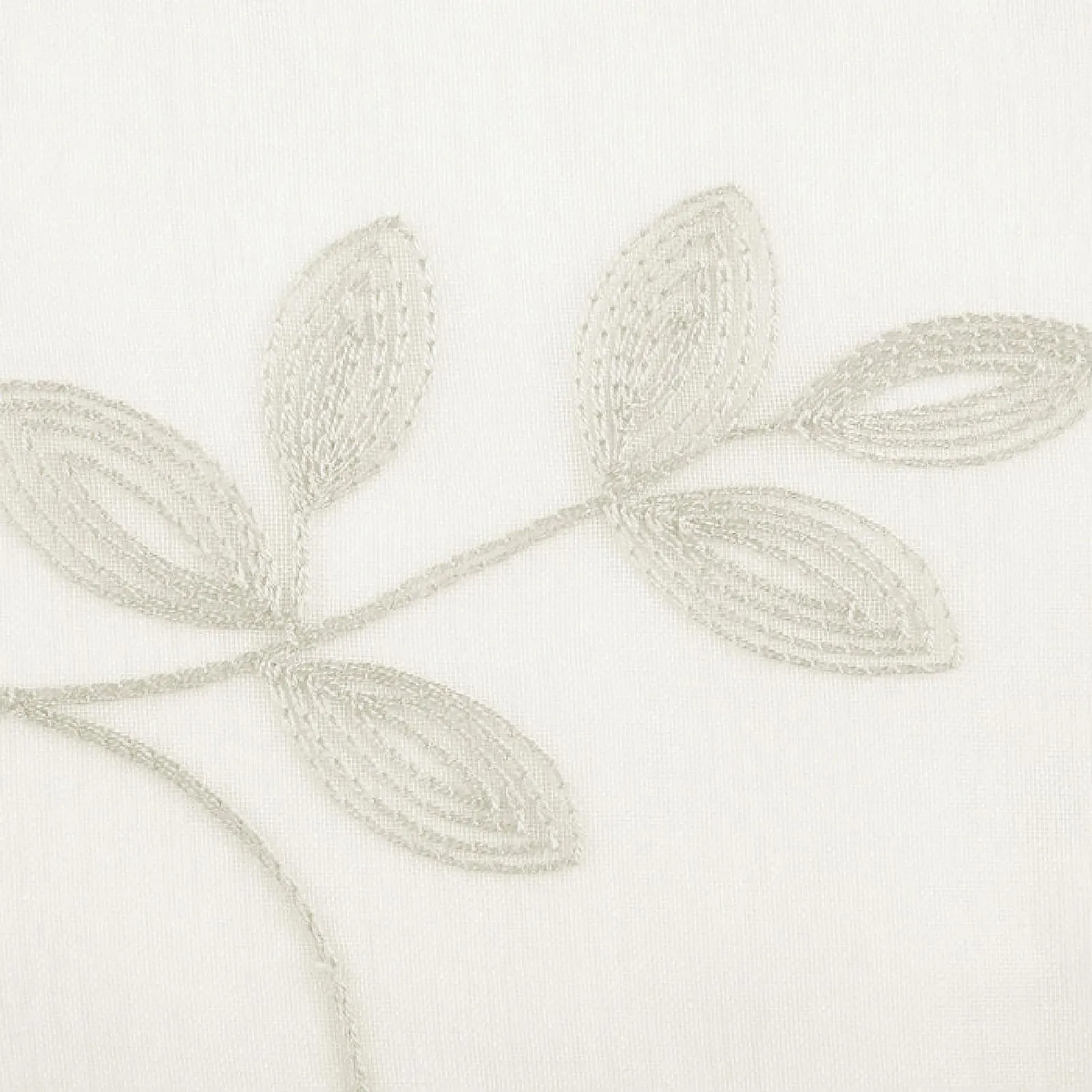 Regal Home  Embroidered Rod Pocket Tailored Valance Ivory Off White 50" x 15"