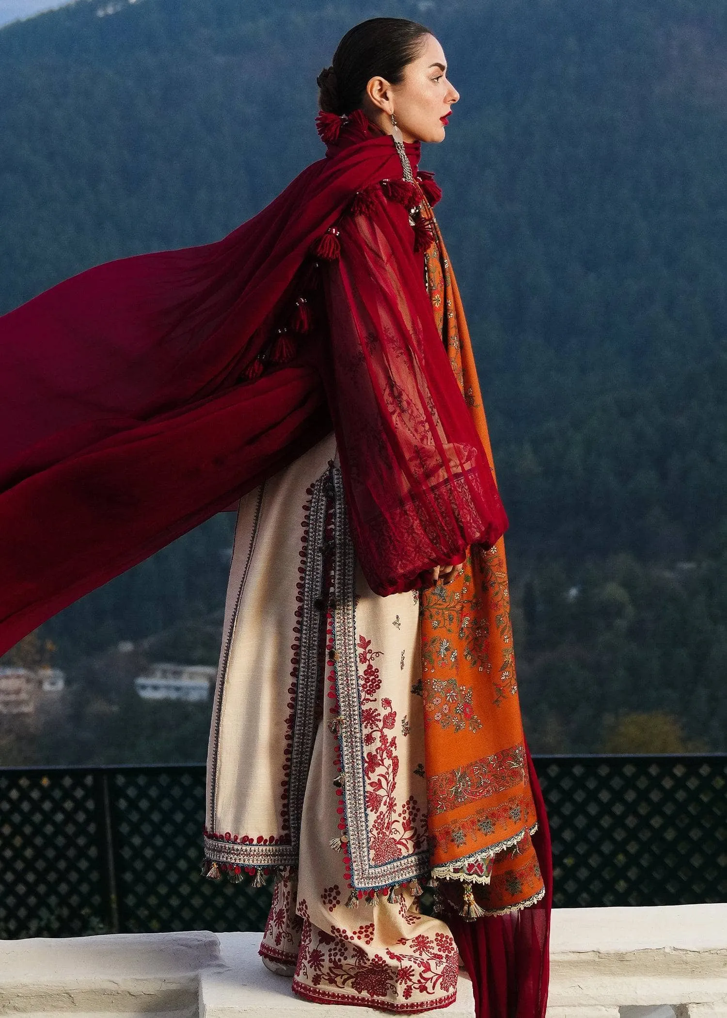 Restocked/Hussain Rehar Winter Shawls/Almas