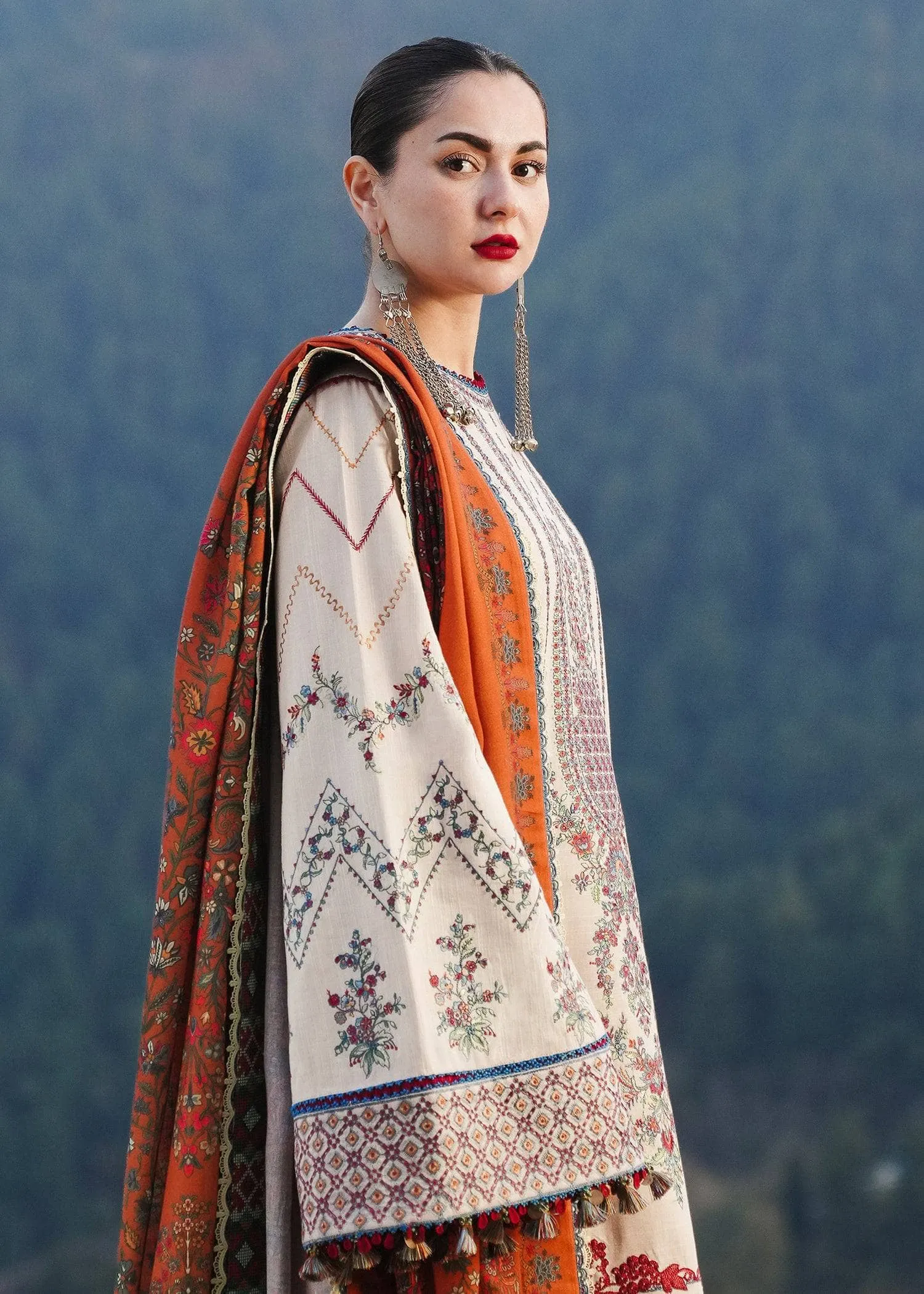 Restocked/Hussain Rehar Winter Shawls/Almas