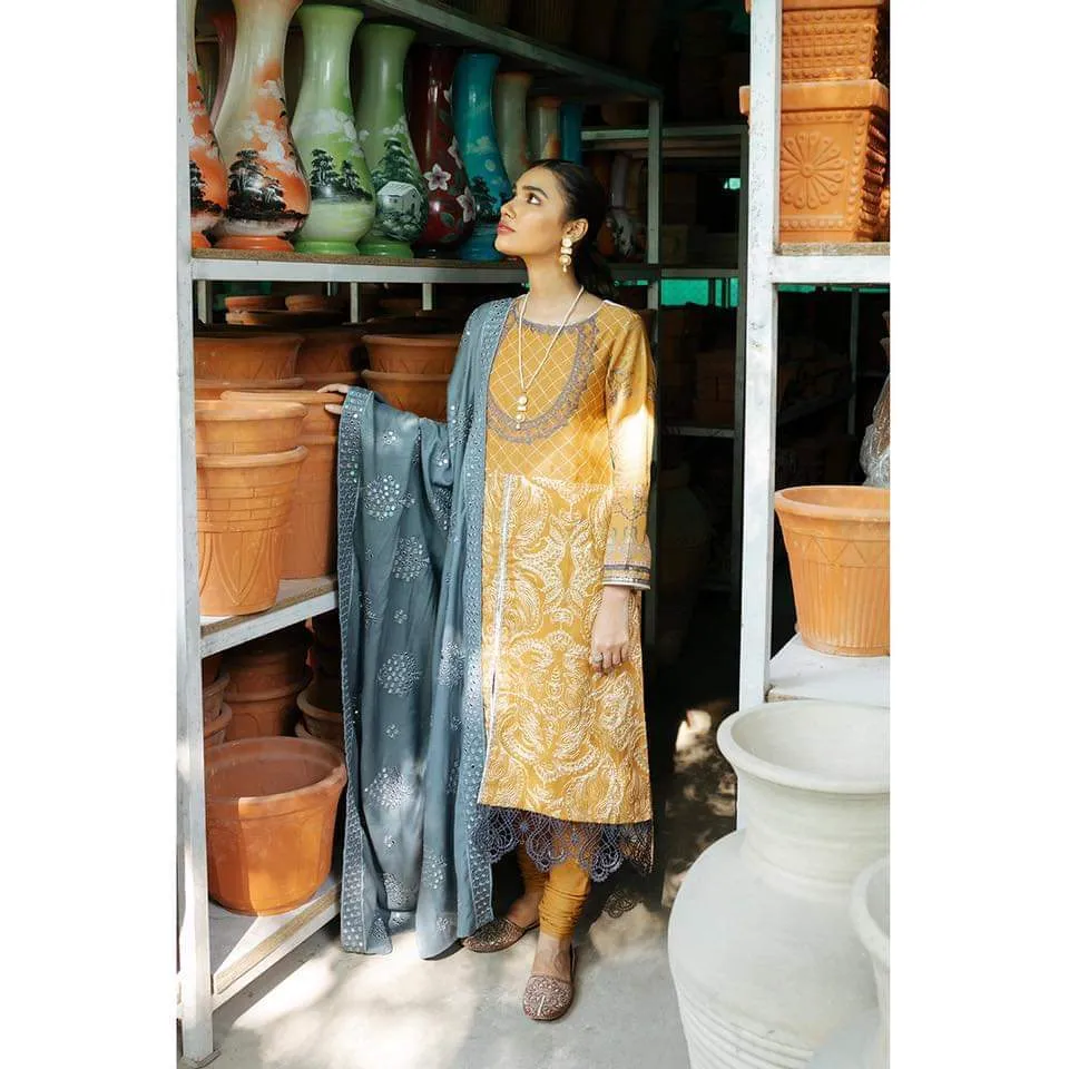 Restocked/Qalamkar Rehaab Luxury Shawl Collection/QWK 05/Dori Kari